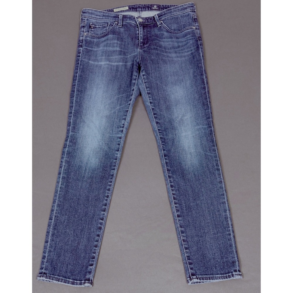 AG Adriano Goldschmied Stevie Ankle Jeans Womens 30R Blue Slim Straight Leg USA
